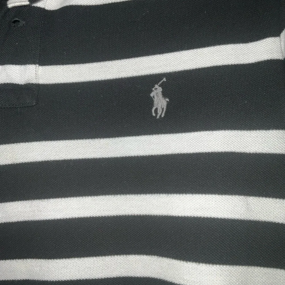 Ralph Lauren Black and White Striped Polo Shirt